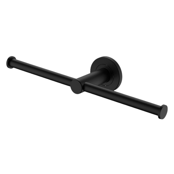 Fienza Kaya Double Toilet Roll Holder Matte Black