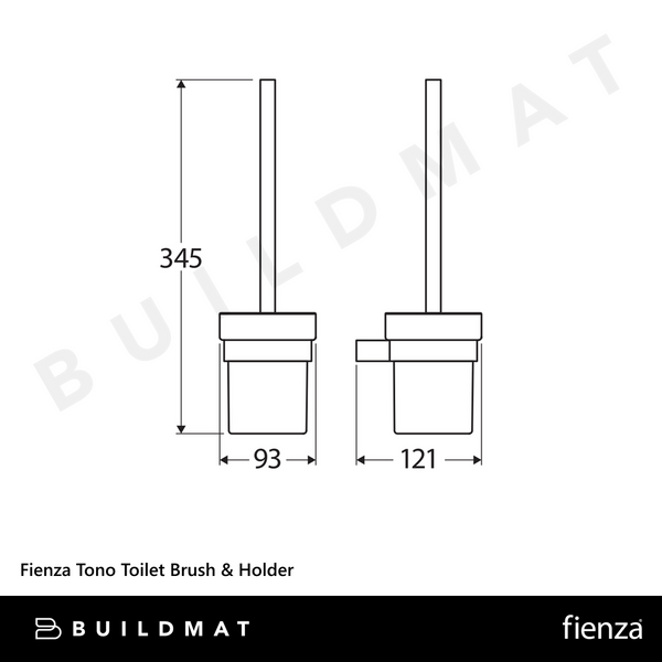 Fienza Tono Toilet Brush & Holder Chrome