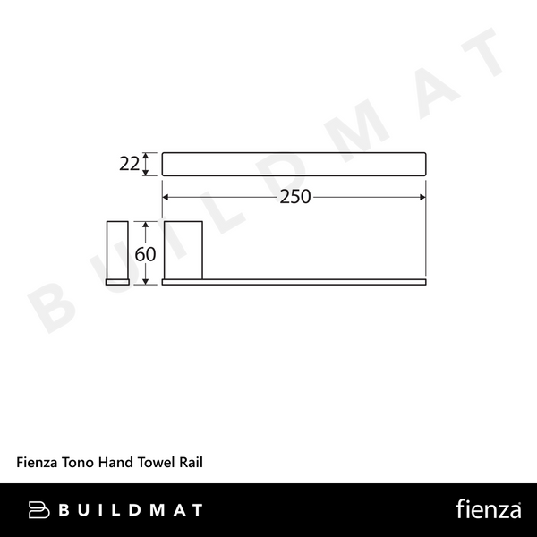 Fienza Tono Hand Towel Rail Urban Brass