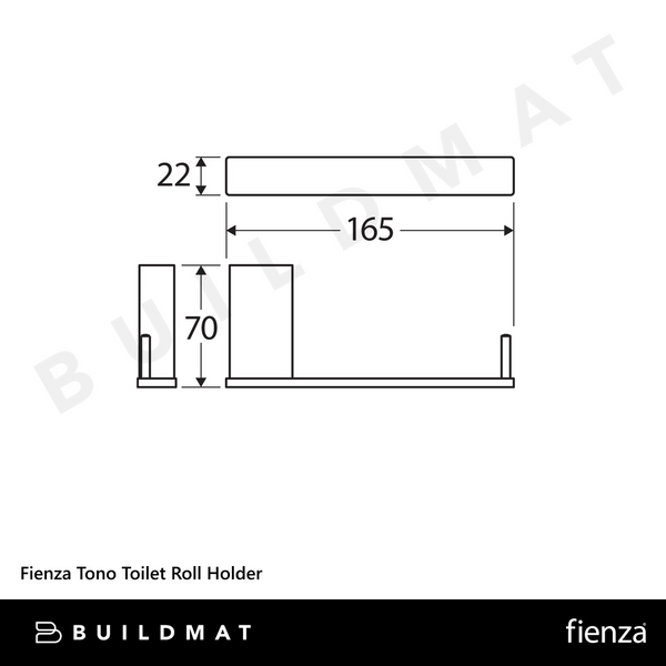 Fienza Tono Toilet Roll Holder Matte Black