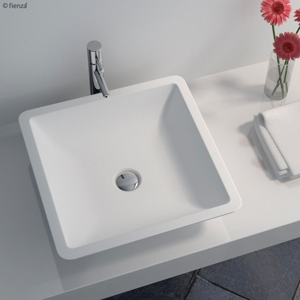 Fienza Classique 420mm Solid Surface Above Counter Basin Matte White