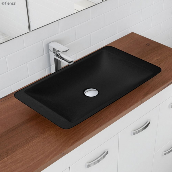Fienza Classique 600mm Solid Surface Above Counter Basin Matte Black