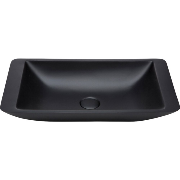 Fienza Classique 600mm Solid Surface Above Counter Basin Matte Black