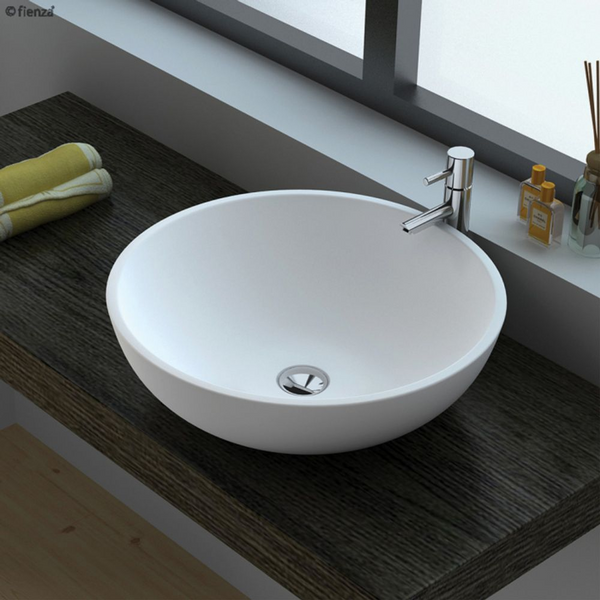 Fienza Lexy Solid Surface Above Counter Basin Matte White