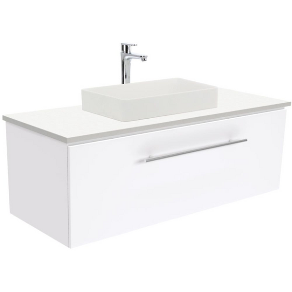 Fienza Kados Solid Surface Semi-Inset Basin Matte White
