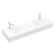 Fienza Encanto 1400mm Solid Surface Wall Hung Double Bowl Basin with Overflow 2 Tap Holes Matte White