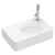 Fienza Encanto 470mm Solid Surface Wall Hung Basin with Overflow 1 Tap Hole Matte White