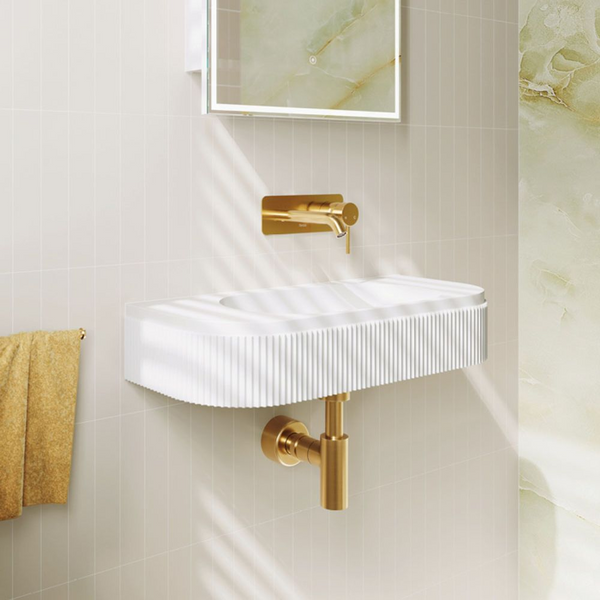 Fienza Minka Solid Surface Wall Hung Basin Matte White