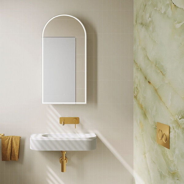 Fienza Minka Solid Surface Wall Hung Basin Matte White