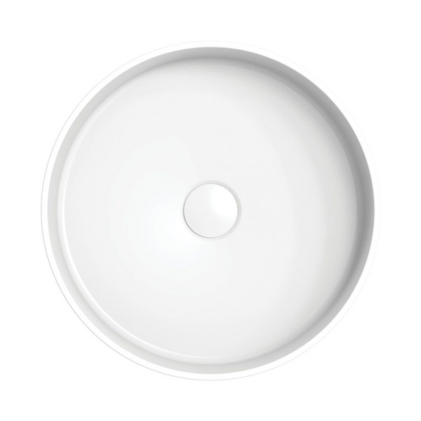 Fienza Minka Round Solid Surface Above Counter Basin Matte White