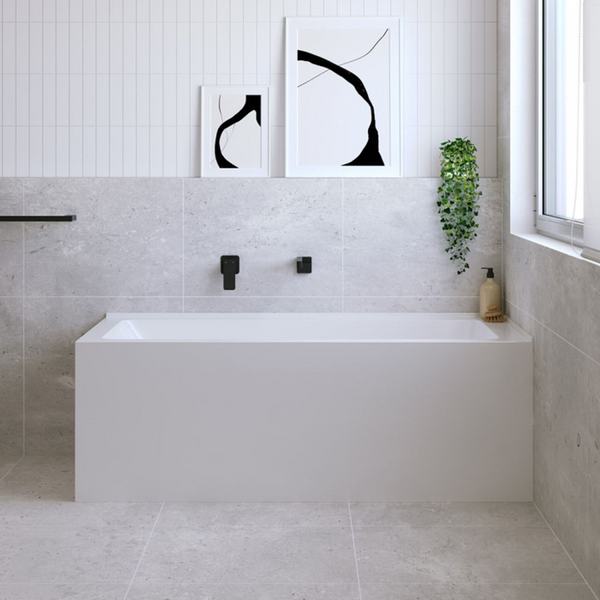 Fienza Sentor 1500mm Acrylic Left Hand Corner Bath Gloss White