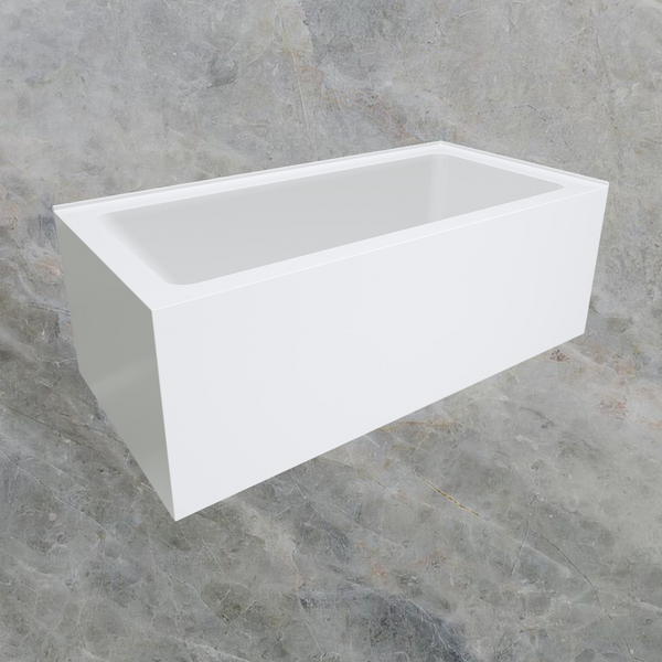 Fienza Sentor Left Hand Acrylic Corner Bath 1500mm White