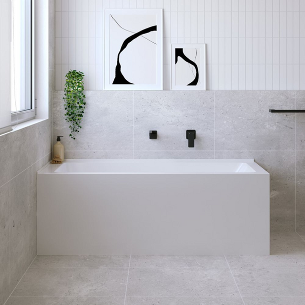 Fienza Sentor 1500mm Acrylic Right Hand Corner Bath Gloss White