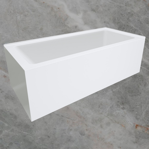Fienza Sentor Left Hand Acrylic Corner Bath 1650mm White