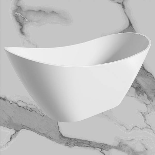 Fienza Paola Freestanding Acrylic Bath 1500mm Gloss White