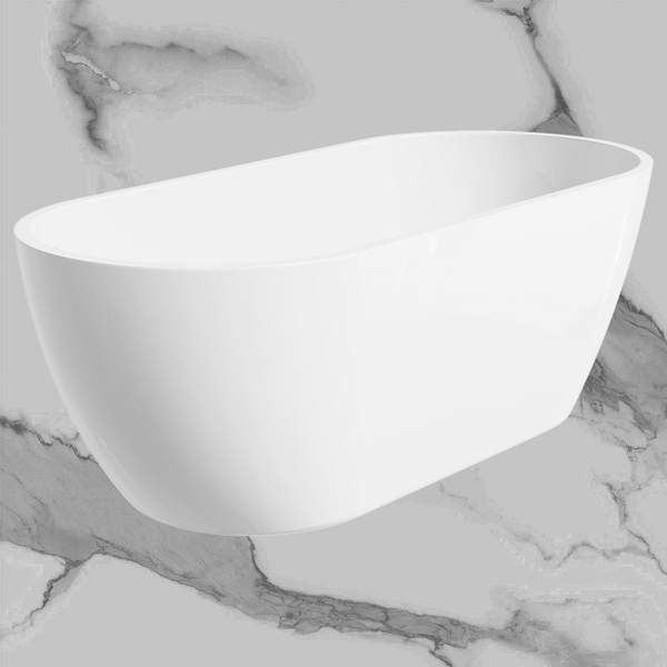 Fienza Koko Freestanding Acrylic Bath 1680mm Gloss White