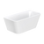 Fienza Delta 1500mm Back To Wall Bath with Overflow Gloss White