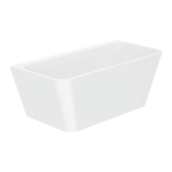 Fienza Delta Back To Wall Acrylic Bath 1500mm Gloss White