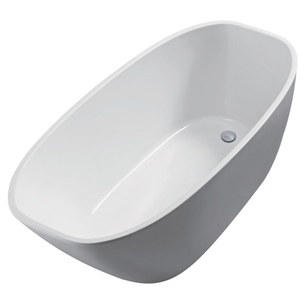 Fienza Athenia 1700mm Freestanding Oval Bath Gloss White
