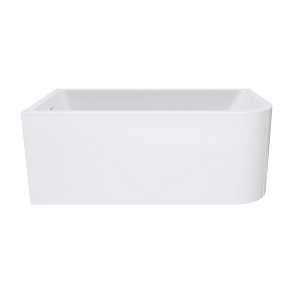 Fienza Hustle 1500mm Multi Fit Acrylic Right Hand Corner Bath with Overflow Gloss White