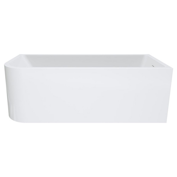 Fienza Hustle 1700mm Multi Fit Acrylic Left Hand Corner Bath with Overflow Gloss White