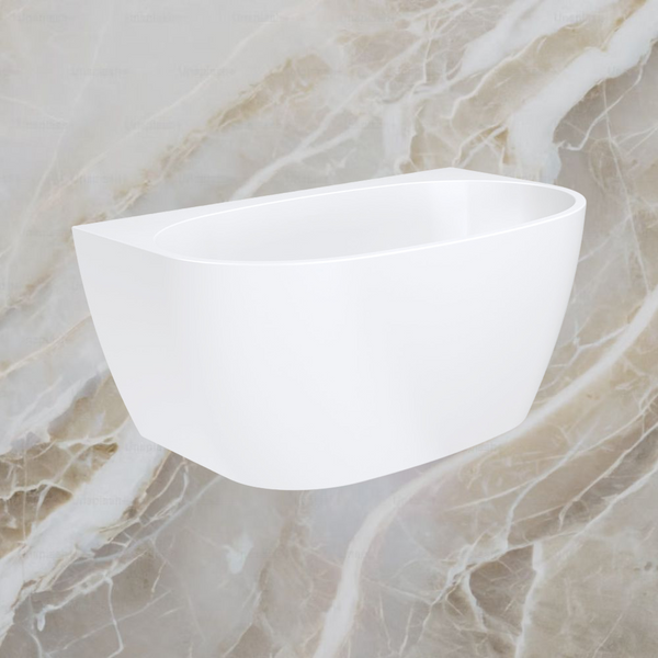 Fienza Keeto Back To Wall Acrylic Bath 1300mm White