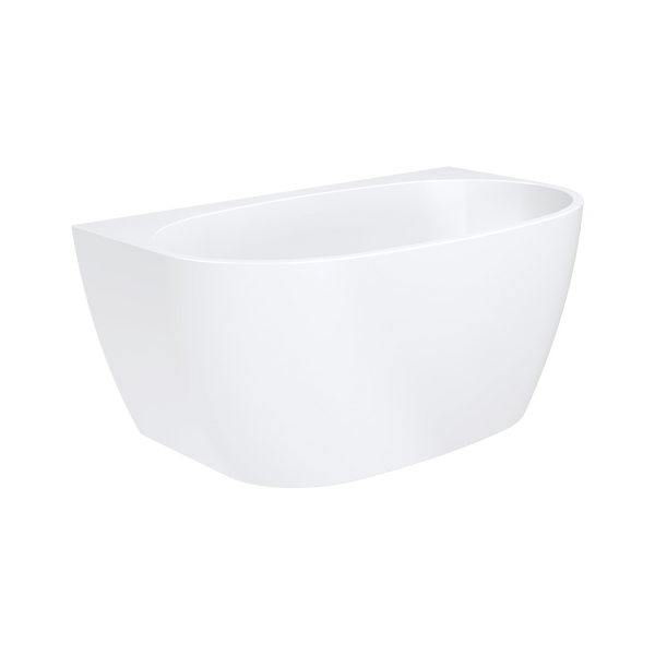 Fienza Keeto Back To Wall Acrylic Bath 1300mm White