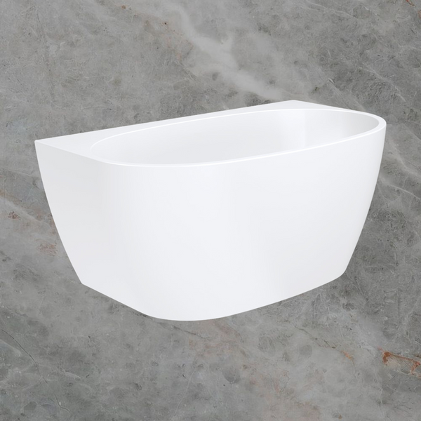 Fienza Keeto Back To Wall Acrylic Bath 1500mm White