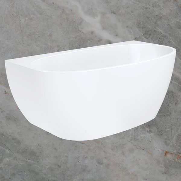 Fienza Keeto Back To Wall Acrylic Bath 1700mm White