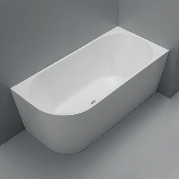 Fienza Isabella 1500mm Left Hand Corner Acrylic Bath Matte White