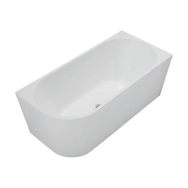 Fienza Isabella Left Hand Acrylic Corner Bath 1500mm Matte White