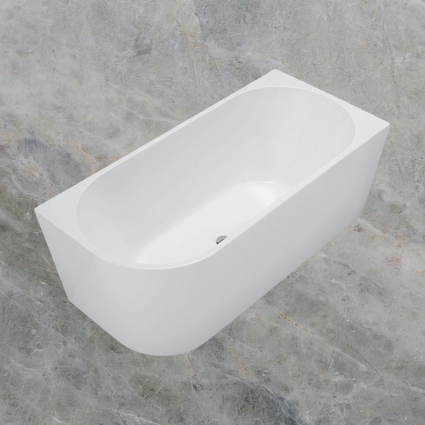 Fienza Isabella Left Hand Acrylic Corner Bath 1500mm Gloss White