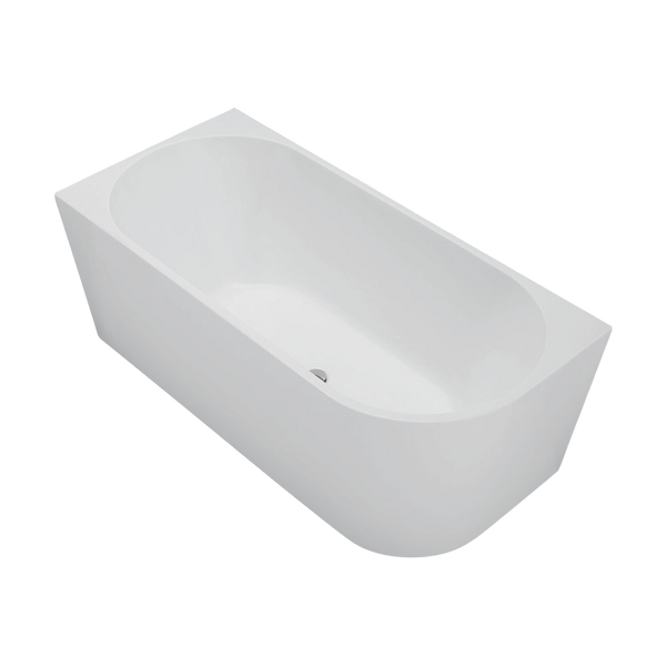 Fienza Isabella Right Hand Acrylic Corner Bath 1500mm Matte White