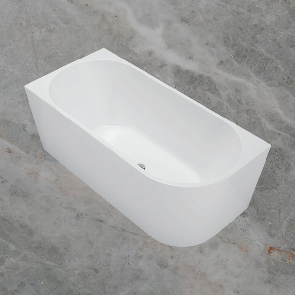 Fienza Isabella Right Hand Acrylic Corner Bath 1500mm Gloss White