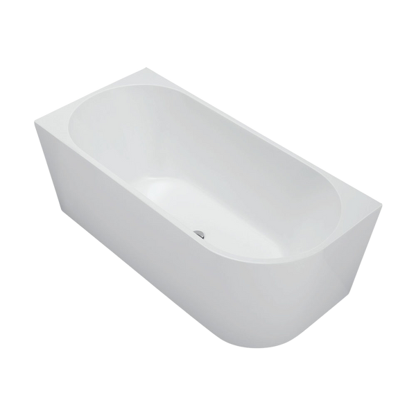 Fienza Isabella Right Hand Acrylic Corner Bath 1500mm Gloss White