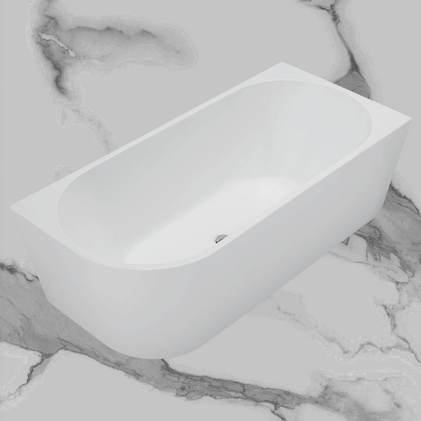 Fienza Isabella Left Hand Acrylic Corner Bath 1700mm Matte White