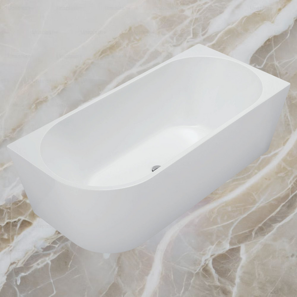 Fienza Isabella Left Hand Acrylic Corner Bath 1700mm Gloss White