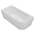 Fienza Isabella 1700mm Right Hand Corner Acrylic Bath with Overflow Matte White
