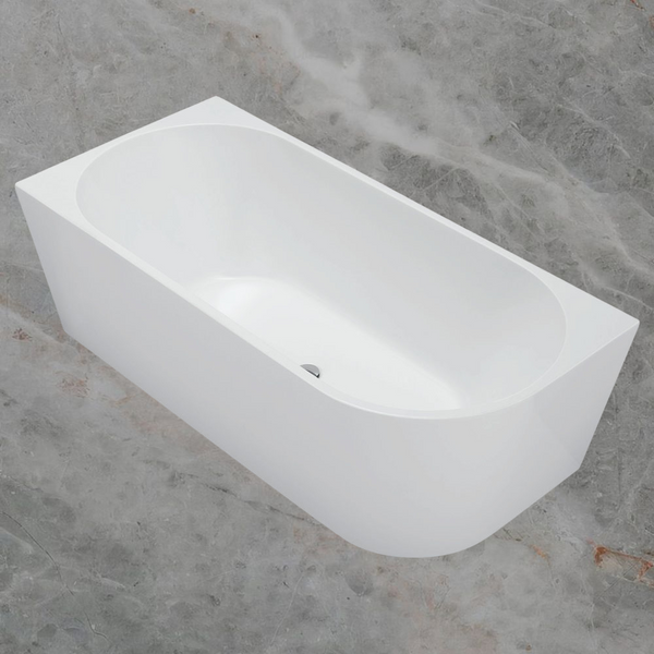 Fienza Isabella Right Hand Acrylic Corner Bath 1700mm Gloss White