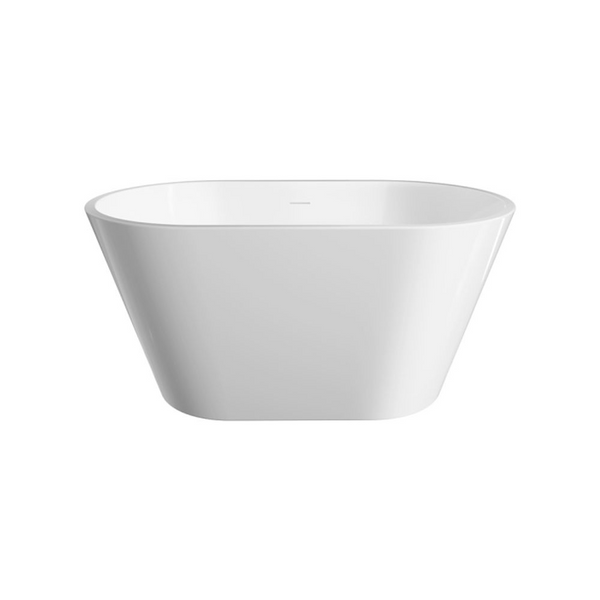 Fienza Austin 1200mm Freestanding Acrylic Bath with Overflow Gloss White