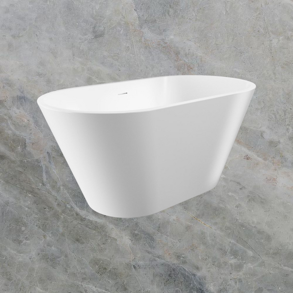 Fienza Austin 1300mm Freestanding Acrylic Bath with Overflow Gloss White