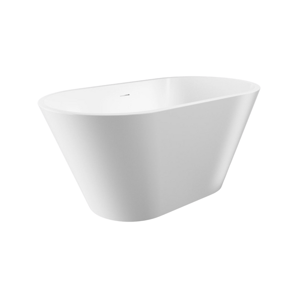 Fienza Austin 1300mm Freestanding Acrylic Bath with Overflow Gloss White