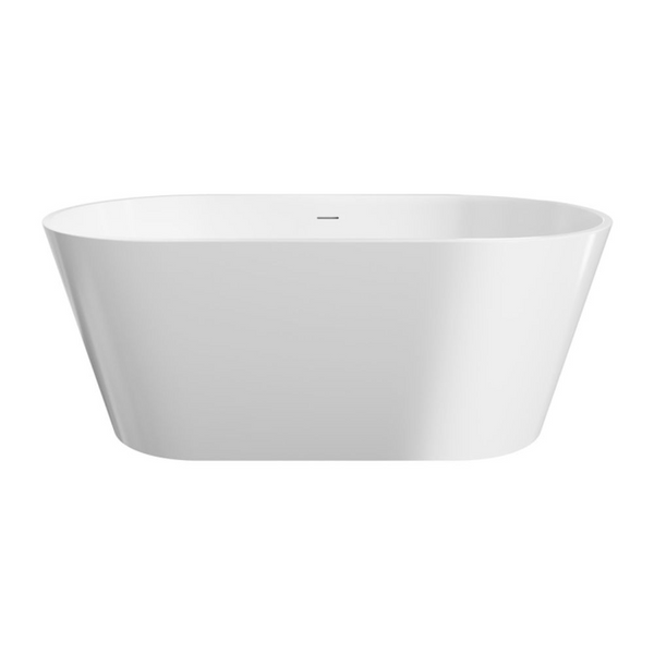 Fienza Austin 1500mm Freestanding Acrylic Bath with Overflow Gloss White