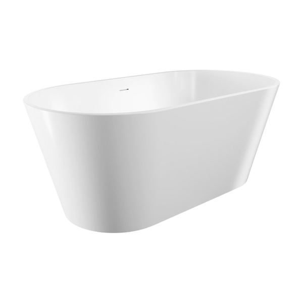 Fienza Austin 1500mm Freestanding Acrylic Bath with Overflow Gloss White