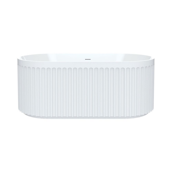 Fienza Eleanor 1500mm Freestanding Acrylic Bath with Overflow Gloss White
