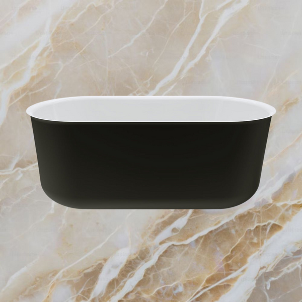 Fienza Windsor Freestanding Acrylic Bath 1500mm Matte Black