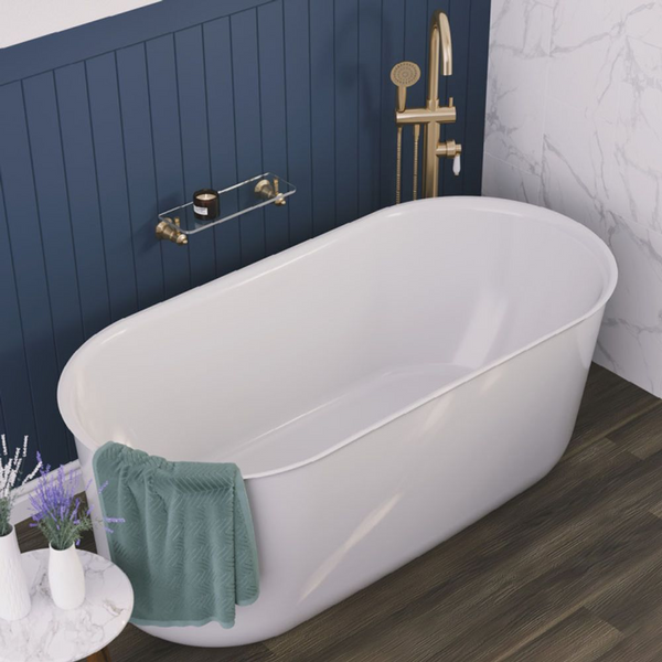Fienza Windsor 1500mm Freestanding Acrylic Bath Gloss White