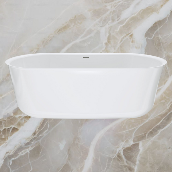 Fienza Windsor Freestanding Acrylic Bath with Overflow 1700mm Gloss White