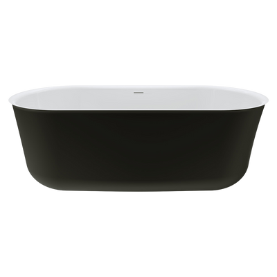 Fienza Windsor Freestanding Acrylic Bath with Overflow 1700mm Matte Black