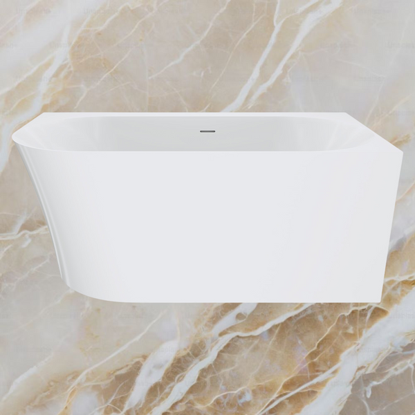 Fienza Chloe Left Hand Acrylic Corner Bath with Overflow 1400mm White
